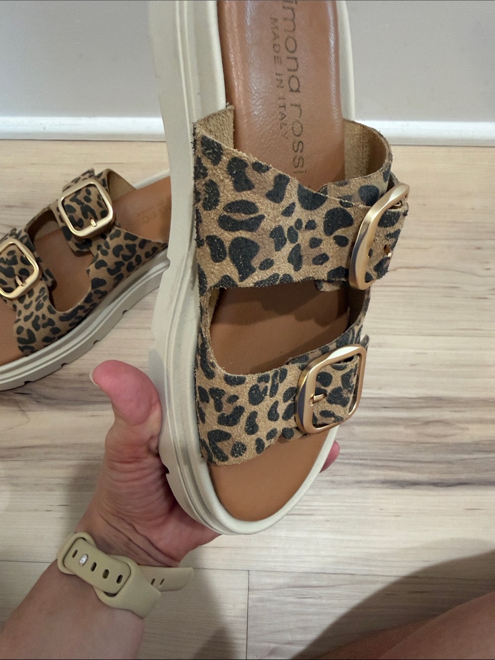 Leopard Print Platform Sandals - Picture 4 of 9